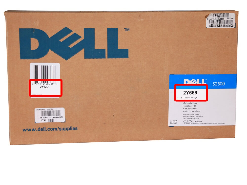 Dell toner model reference 2