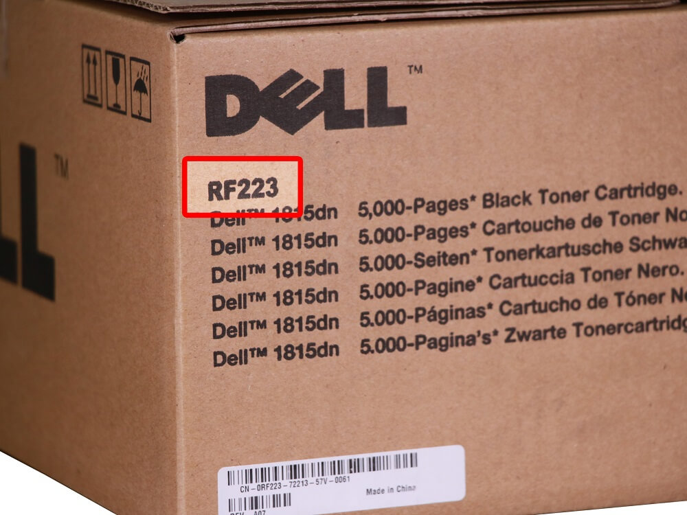 Dell toner model reference 3