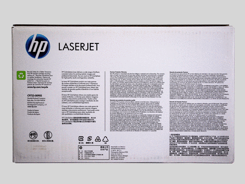 Example of A-condition (perfect) toner packaging