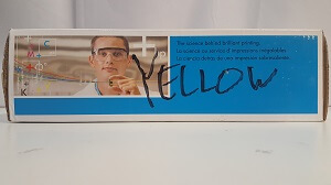 Avoid writing or marking on the toner packaging