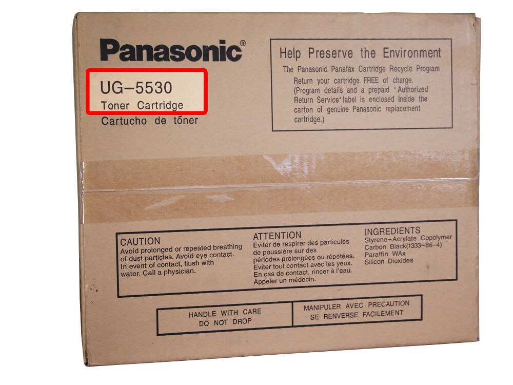 Panasonic toner model reference 1