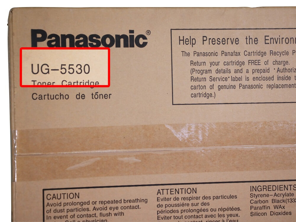 Panasonic toner model reference 3