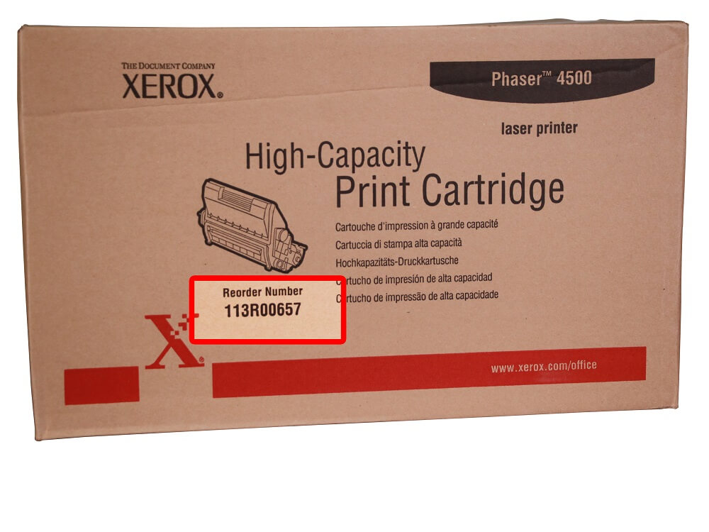 Xerox toner model reference 1
